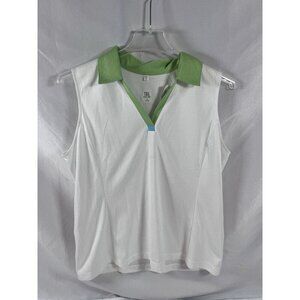 Tail White Label Activewear Womens XL Sleeveless V-Neck Performance Golf Polo